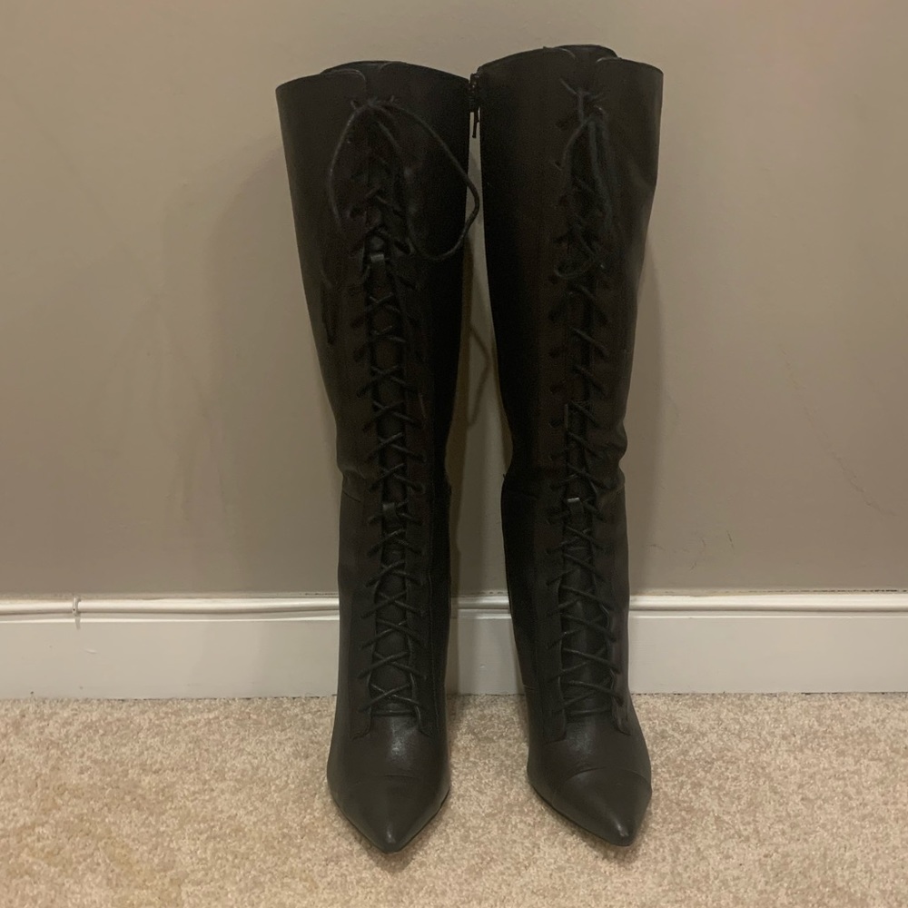 Aldo Lace Up Knee High Boots